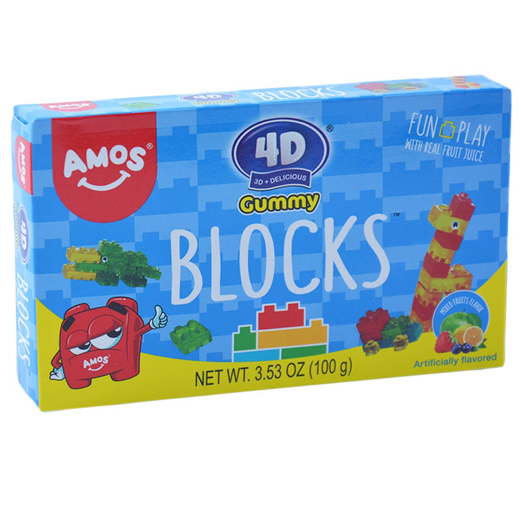 Amos 4D Gummy Blocks, 3.53oz Theater Box