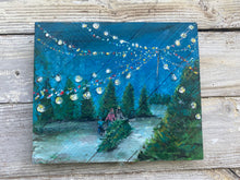 Load image into Gallery viewer, Christmas Tree Lot- Hand-painted Pallet Wood Wall Decor
