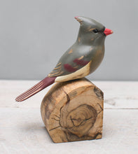 Load image into Gallery viewer, Cardinal - Female - 7&quot;H - Hand Carved Ornament
