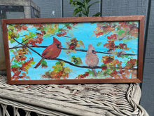 Load image into Gallery viewer, Original reclaimed wood painting “Cardinal Couple #60“
