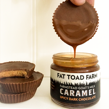 Load image into Gallery viewer, 2oz Spicy Dark Chocolate Goat&#39;s Milk Caramel
