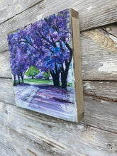 Load image into Gallery viewer, Jacarda Trees - Hand-painted Pallet Wood Wall Decor
