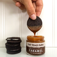 Load image into Gallery viewer, 8oz Salted Bourbon Goat&#39;s Milk Caramel
