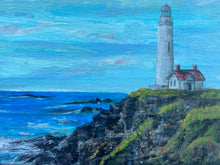 Load image into Gallery viewer, Lighthouse #34. Original reclaimed wood painting.
