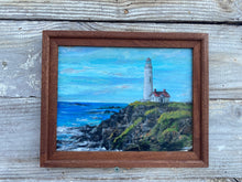 Load image into Gallery viewer, Lighthouse #34. Original reclaimed wood painting.
