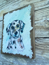 Load image into Gallery viewer, Colorful Dalmatian- Hand-painted Wooden Square Pallet Wood Wall Decor
