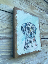 Load image into Gallery viewer, Colorful Dalmatian- Hand-painted Wooden Square Pallet Wood Wall Decor
