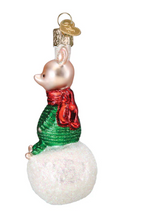 Load image into Gallery viewer, Piglet on Snowball Ornament - Old World Christmas
