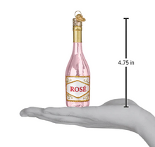 Load image into Gallery viewer, Rose Wine Bottle Ornament - Old World Christmas
