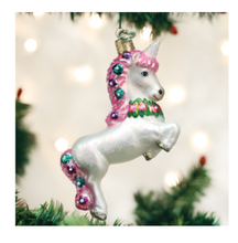 Load image into Gallery viewer, Prancing Unicorn Ornament - Old World Christmas
