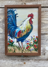 Load image into Gallery viewer, Country Rooster reclaimed wood painting
