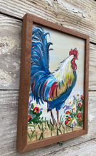 Load image into Gallery viewer, Country Rooster reclaimed wood painting
