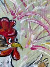 Load image into Gallery viewer, Patriotic Chicken reclaimed wood painting
