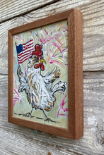 Load image into Gallery viewer, Patriotic Chicken reclaimed wood painting
