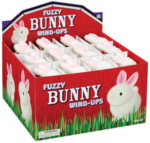 Load image into Gallery viewer, White Fuzzy Bunny Wind Ups, Easter, Spring, Hopping Action
